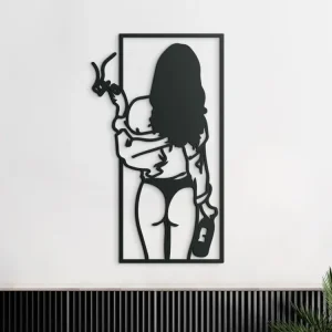 Abstraktes Bild FRAU MIT WEIN Gratis Versand
