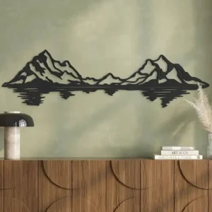 Angebot Holzbild GIPFEL IM SPIEGELBILD