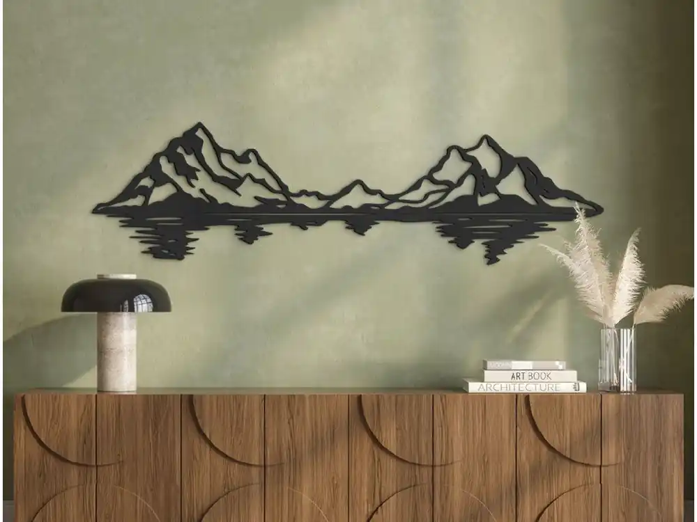 Angebot Holzbild GIPFEL IM SPIEGELBILD