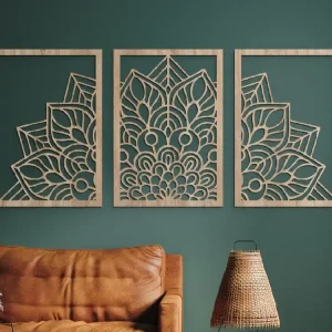 Mehrteiliges Wandmandala BLUME Knallerangebot