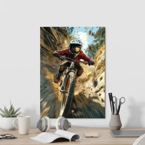 Wandbild Mountainbiker Kostenfreie Lieferung