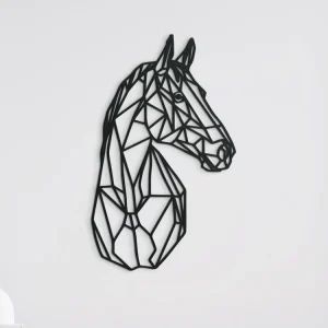Holzsticker für die Wand POLYGONALES PFERD Highlight