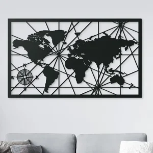 Jetzt Bestellen Wandbild WELTKARTE MIT KOMPASS