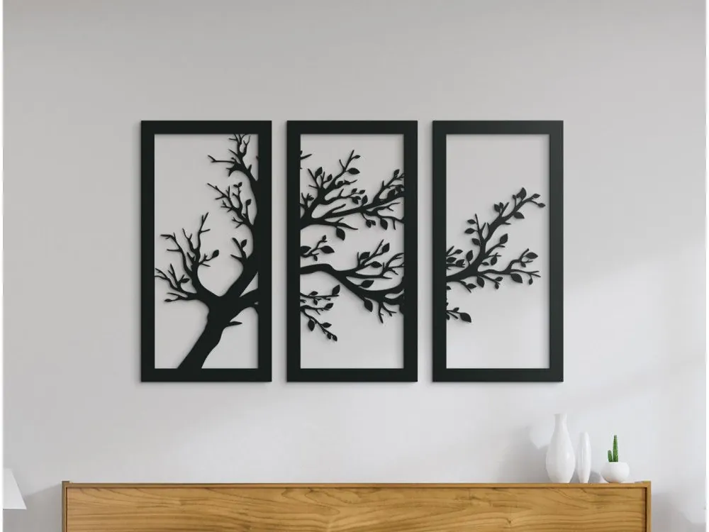 Saisonangebot 3-teiliges Bild BAUM IM WIND