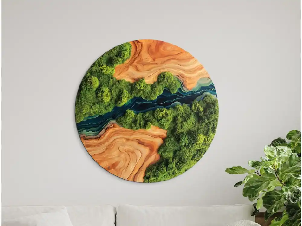 Gedrucktes Moosbild Ausgewogenheit (Imitat) Saisonangebot