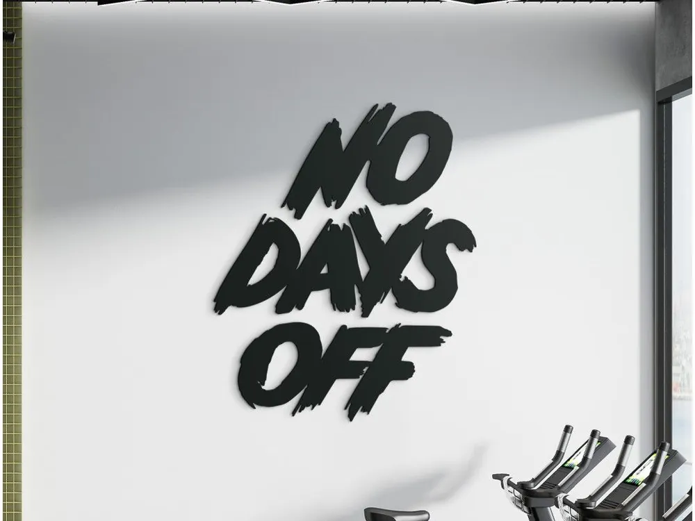 Nur Für Kurze Zeit Holzaufschrift für die Wand No days off