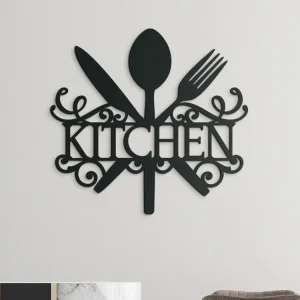 Top-Preis Holzaufschrift Kitchen mit Besteck und Dekor