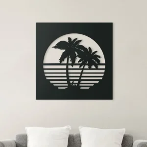 Kostenfreie Lieferung Holzbild für die Wand PALMEN