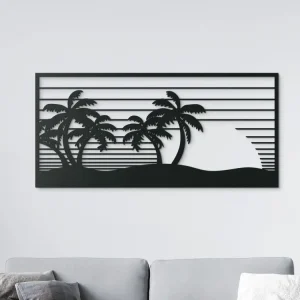Finale Aktion Holzbild für die Wand SONNENUNTERGANG