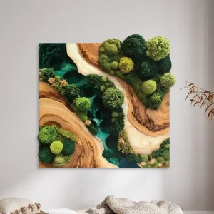 Dekoratives Moosbild Landschaft (UV-Druck) Jetzt Kaufen
