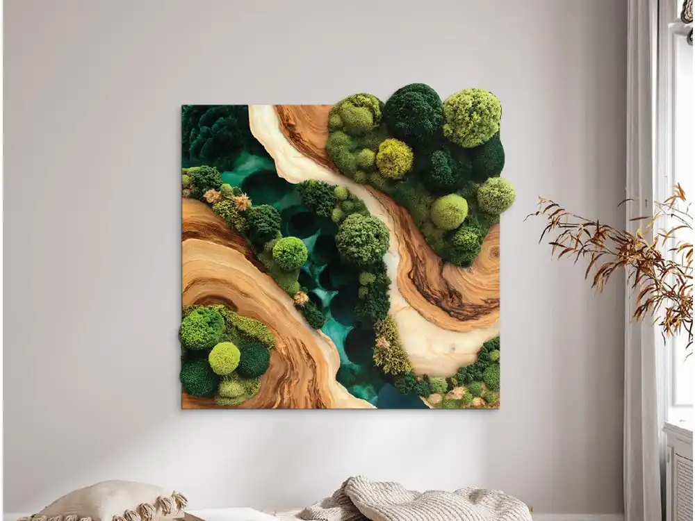 Dekoratives Moosbild Landschaft (UV-Druck) Jetzt Kaufen
