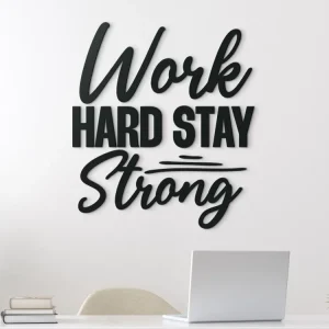 Holzdekoration Work hard stay strong Angebot