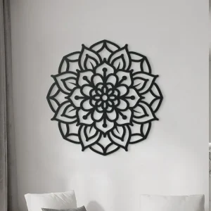 Solange Der Vorrat Reicht Holzmandala für die Wand BLÜTEZEIT