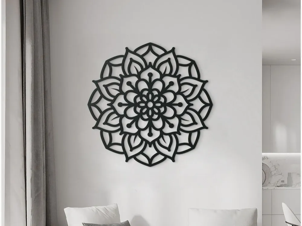 Solange Der Vorrat Reicht Holzmandala für die Wand BLÜTEZEIT