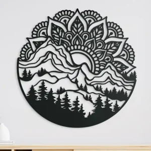 Markenware Holzmandala für die Wand SONNENAUFGANG