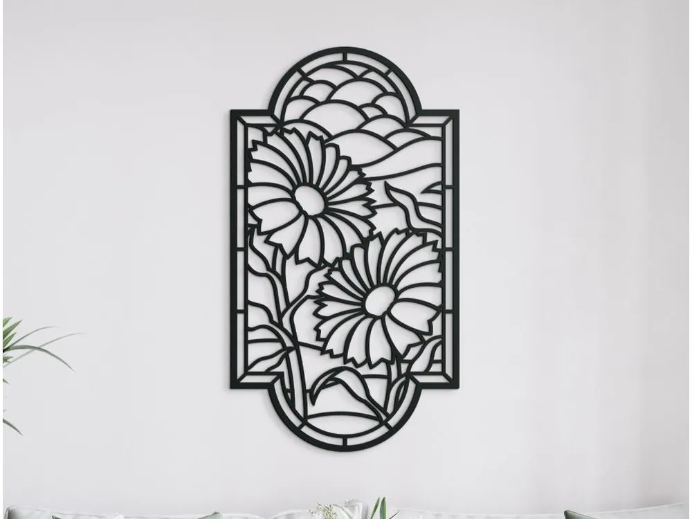 Knallerangebot Holzpaneel für die Wand BLUMEN AUF DEM FELD