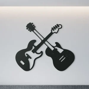 Zertifiziert Holzsticker für die Wand GITARREN