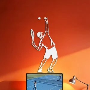 Holzsticker für die Wand TENNISSPIELER Preiswert
