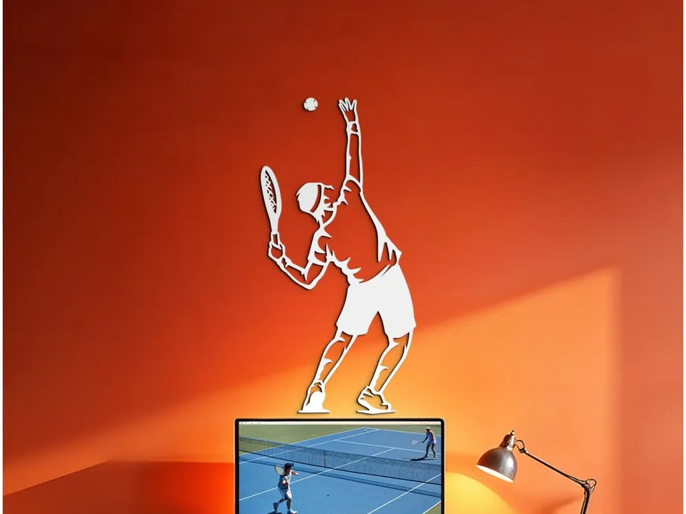 Holzsticker für die Wand TENNISSPIELER Preiswert