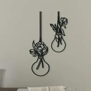 Holzsticker HÄNGENDE BLUMEN Expressversand
