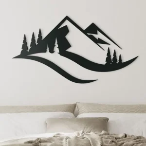 Minimalistisches Bild BERGE UND WALD Neue Ware