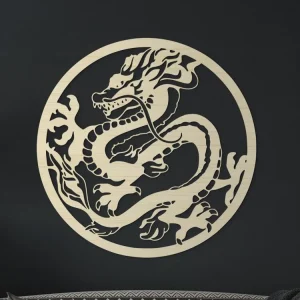 Online Kaufen Runder Holzsticker DRACHE