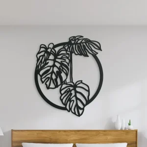 Rundes Holzbild MONSTERA DELICIOSA Neu Im Sortiment