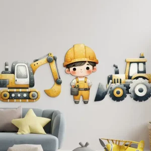 Set aus Kinderstickern KLEINER BAUMEISTER Günstig