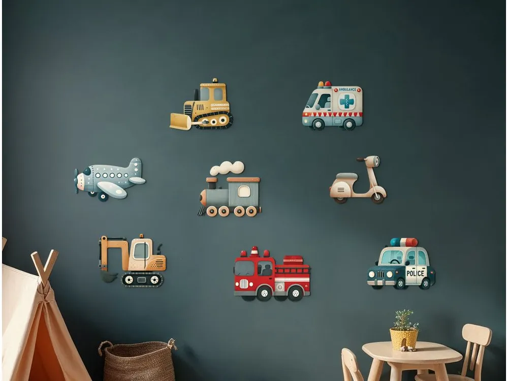 Preisreduziert Set aus Kinderstickern VERKEHRSMITTEL
