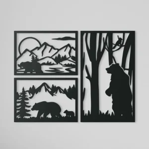Jetzt Bestellen 3-teiliges Bild BÄREN-TRIPTYCHON