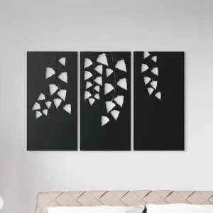 3-teiliges Bild BIRKENBLÄTTER Preis Gesenkt
