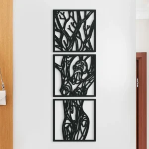 3-teiliges Bild FRAU UND BAUM Abverkauf