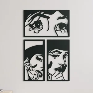 3-teiliges Holzbild COMICS Aktuell