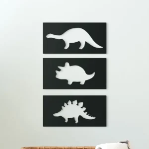 Heißes Angebot 3-teiliges Kinderbild DREI ARTEN DINOSAURIER
