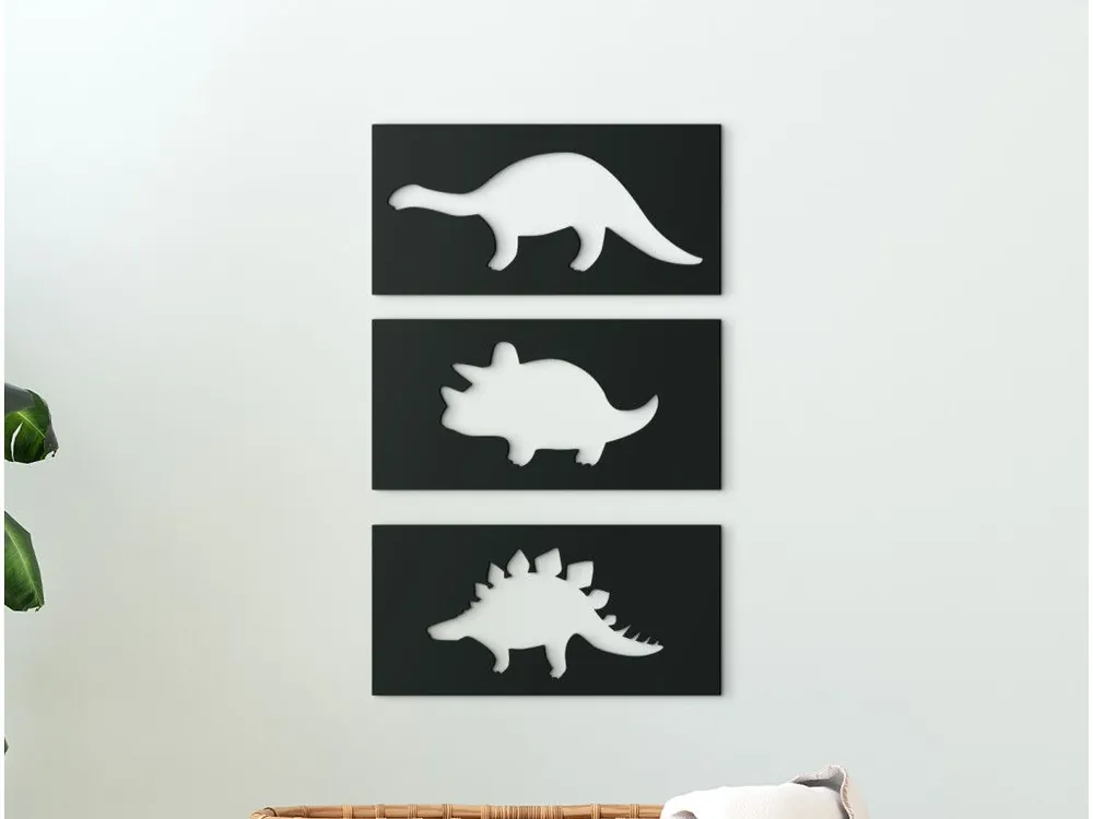 Heißes Angebot 3-teiliges Kinderbild DREI ARTEN DINOSAURIER
