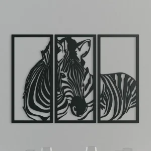 Schnäppchen 3-teiliges Wandbild ZEBRA