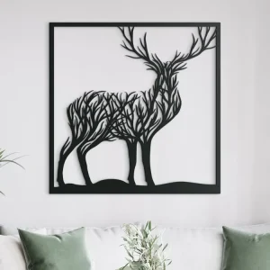 3D-Bild HIRSCH UND BÄUME Meistverkauft