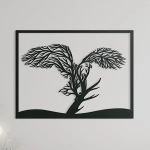 Schneller Versand 3D-Wandbild ADLER UND BAUM