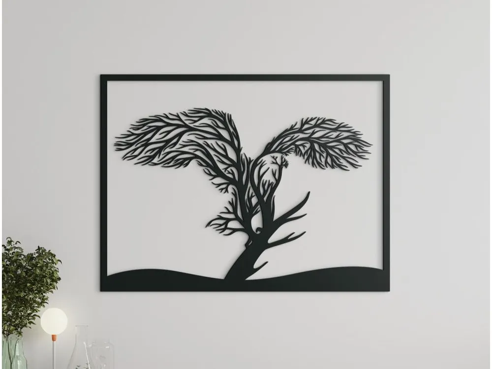 Schneller Versand 3D-Wandbild ADLER UND BAUM
