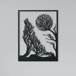 Versand Am Gleichen Tag 3D-Wandbild Heulender Wolf