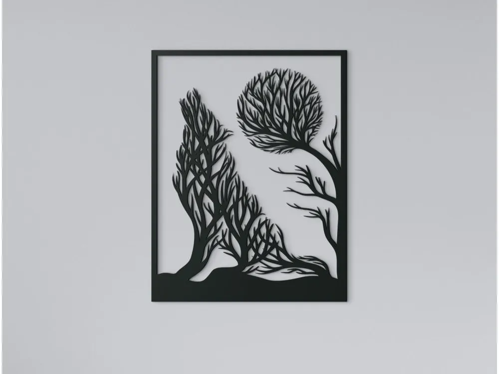 Versand Am Gleichen Tag 3D-Wandbild Heulender Wolf