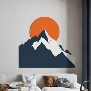 Garantierte Lieferung Wandbild Sonne hinter den Bergen