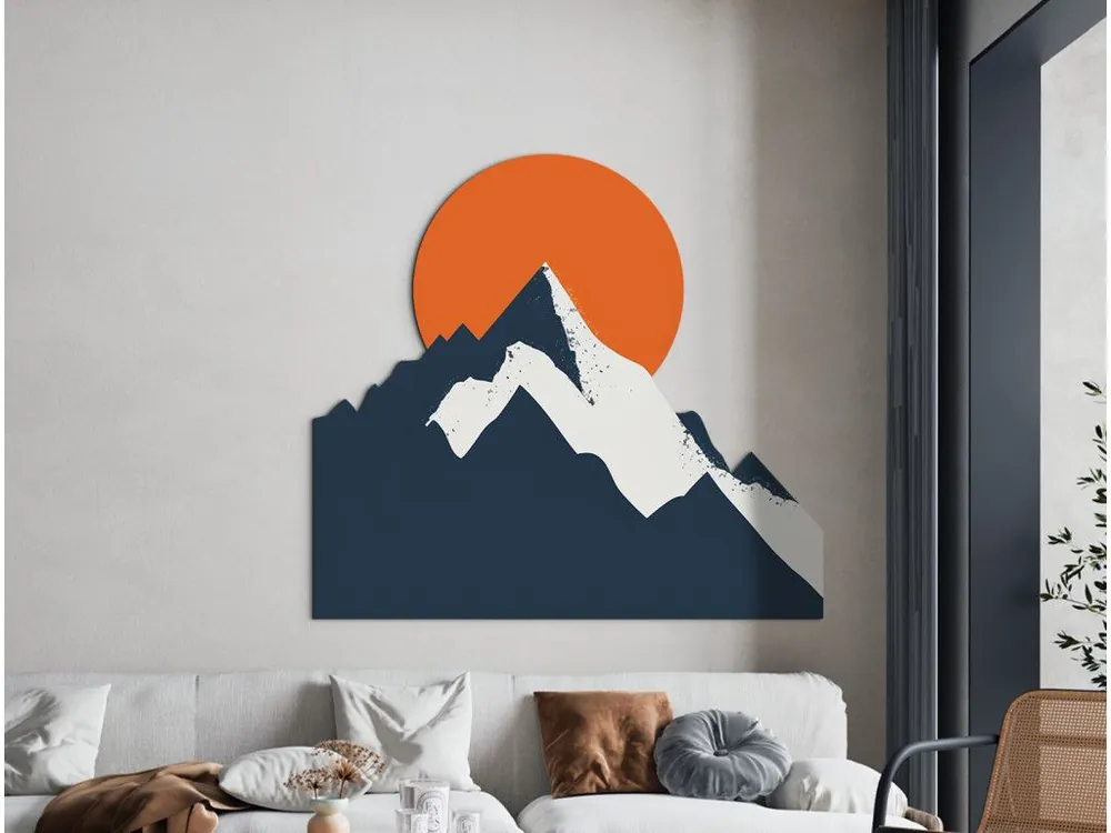 Garantierte Lieferung Wandbild Sonne hinter den Bergen