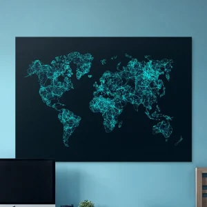 Neu Weltkarte im digitalen Netz