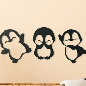 3-teiliger Kindersticker DREI KLEINE PINGUINE Neu
