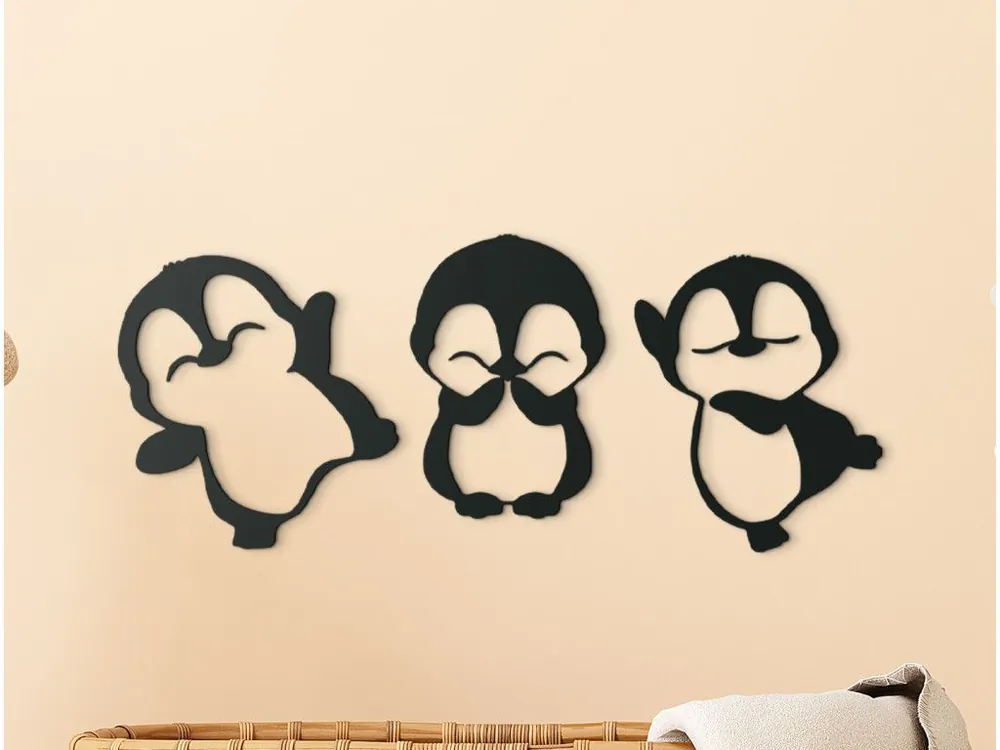 3-teiliger Kindersticker DREI KLEINE PINGUINE Neu