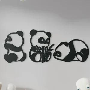 Neue Ware 3-teiliger Kindersticker PANDAS