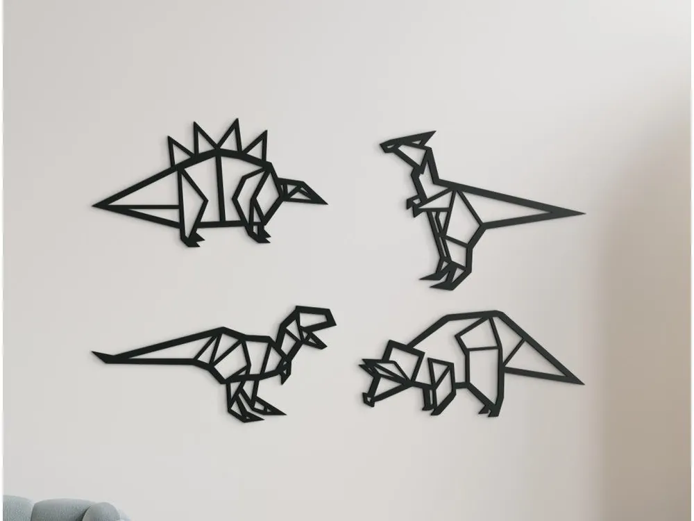 4-teiliger Kindersticker 4 ARTEN DINOSAURIER Markenprodukt