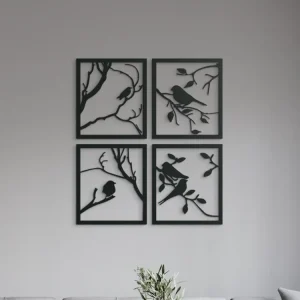 4-teiliges Bild MEISEN Angebot
