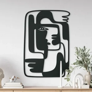 Sale Abstraktes Holzbild GESICHT